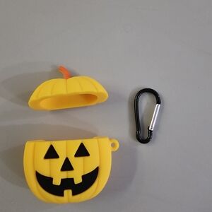 Pumpkin Ear Bud Holder With Key Chain